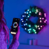 Twinkly Voorverlichte krans 50 RGB LED, groen draad, stekker type C, 60 cm