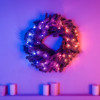 Twinkly Voorverlichte krans 50 RGB LED, groen draad, stekker type C, 60 cm