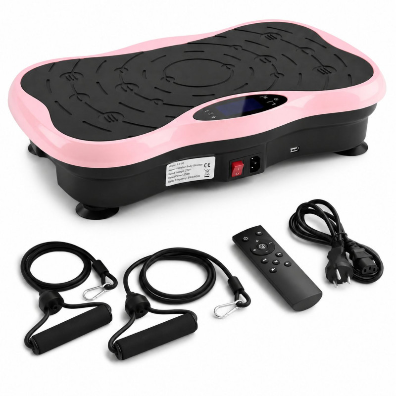 Extralink Moonwalk SpinMove trillingsplatform voor fitness, 200 W, roze