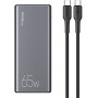 USAMS PB59 US-CD165 powerbank 30000 mAh, 65 W, 2x QC3.0 + PD, zwart, met USB-C naar USB-C kabel