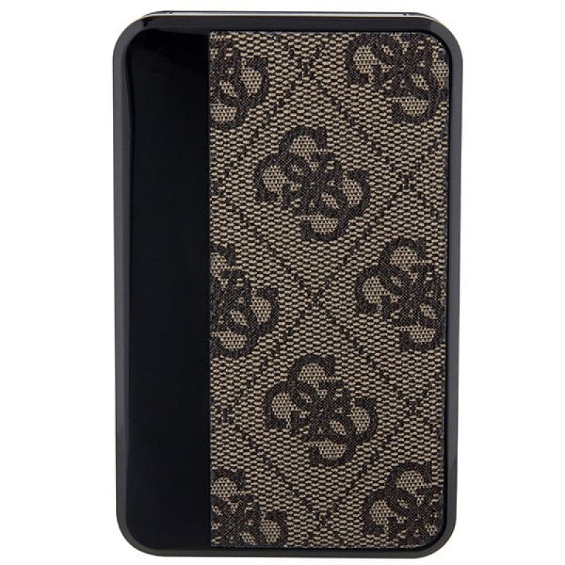 Guess GUPB10DP4GEGW Powerbank 10000 mAh, 18 W, 4G Leather Metal Logo, bruin