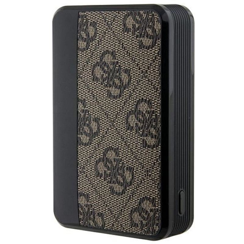 Guess GUPB10DP4GEGW Powerbank 10000 mAh, 18 W, 4G Leather Metal Logo, bruin