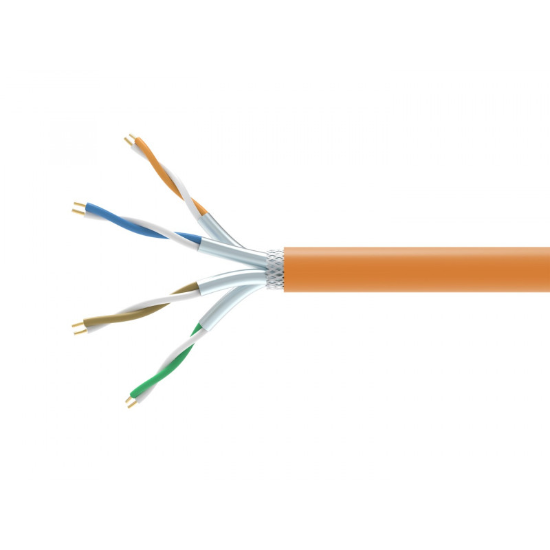 Equip 404553 Cat7 S/FTP installatiekabel bulk, 1000 m, halogeenvrij (LSZH), oranje