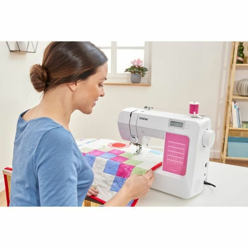 Brother CS120WTS naaimachine, wit roze