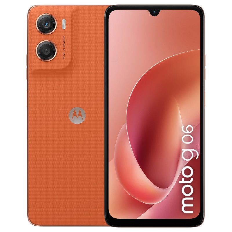 Motorola XT2535-3 Moto G06 4G-smartphone, 4 GB RAM, 64 GB, oranje (EU)