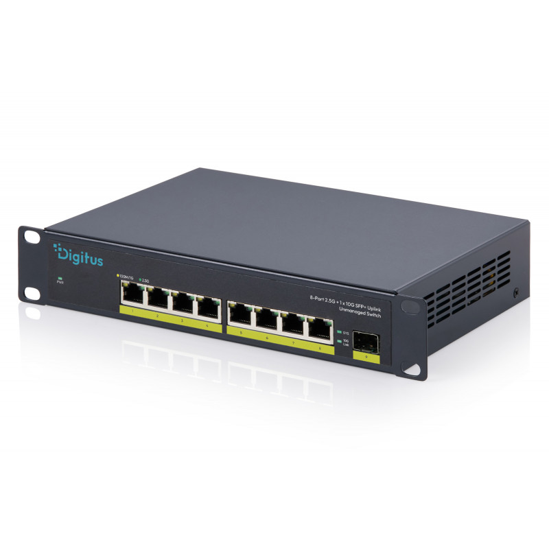 Digitus DN-80122 8-poorts 2.5G unmanaged switch met 1x 10G SFP+