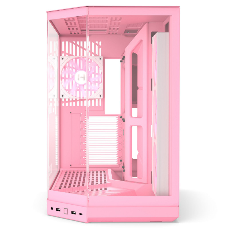 HYTE Y50 Strawberry Milk pc-behuizing, lichtroze, gehard glas x 3