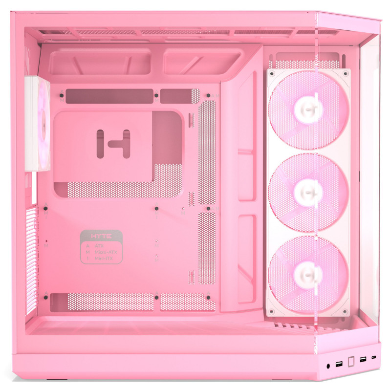 HYTE Y50 Strawberry Milk pc-behuizing, lichtroze, gehard glas x 3