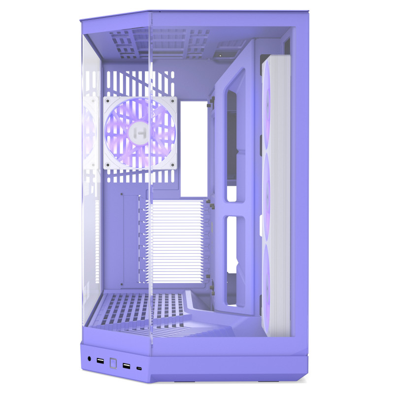 HYTE Y50 Taro Milk pc-behuizing, paars, gehard glas x 3