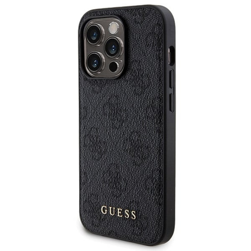 Guess GUBPM5P14L4GEMGK Apple iPhone 14 Pro hardcase + 5000 mAh MagSafe powerbank bundel, 4G Metal Logo, zwart