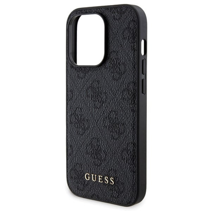 Guess GUBPM5P14L4GEMGK Apple iPhone 14 Pro hardcase + 5000 mAh MagSafe powerbank bundel, 4G Metal Logo, zwart