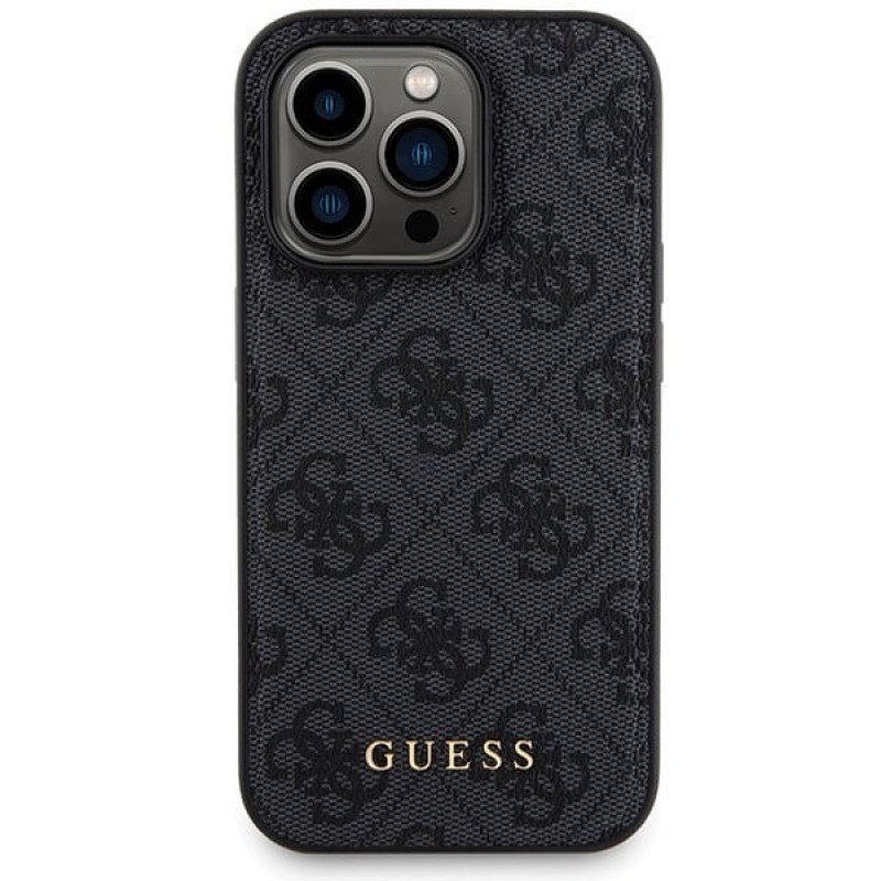 Guess GUBPM5P14X4GEMGK Apple iPhone 14 Pro Max hardcase + 5000 mAh MagSafe powerbank bundel, 4G Metal Logo, zwart