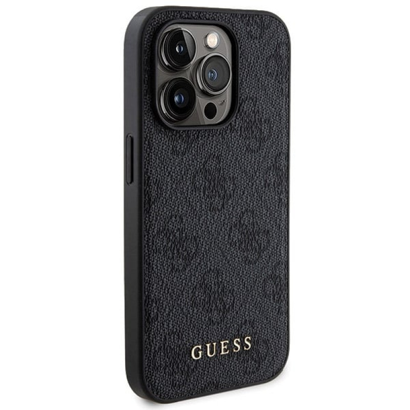 Guess GUBPM5P14X4GEMGK Apple iPhone 14 Pro Max hardcase + 5000 mAh MagSafe powerbank bundel, 4G Metal Logo, zwart