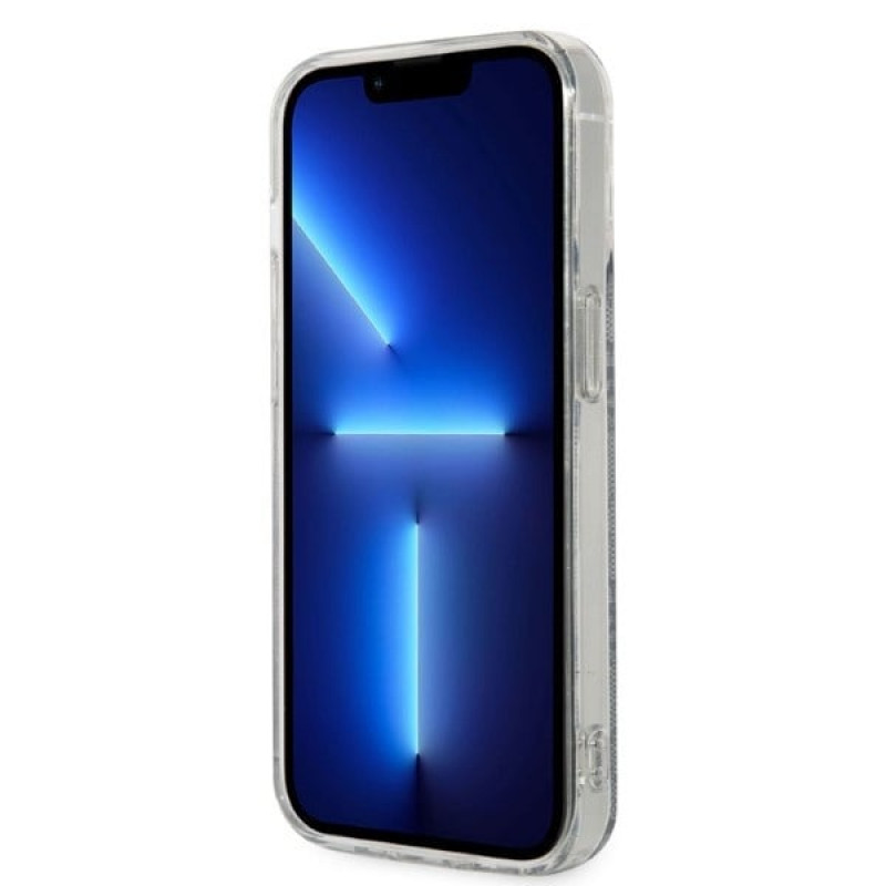 Guess GUBPP14XH4EACSB hoesje + draadloze oplader Apple iPhone 14 Pro Max blauw hardcase, 4G Print, MagSafe