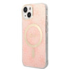 Guess GUBPP14MH4EACSP Hoesje + draadloze oplader Apple iPhone 14 Plus / iPhone 15 Plus roze hardcase, 4G Print, MagSafe
