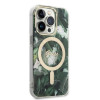 Guess GUBPP14LHJEACSA Hoesje + Draadloze Oplader Apple iPhone 14 Pro Groen Hardcase, Jungle, MagSafe