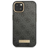 Guess GUHMP14MU4GPRK Apple iPhone 14 Plus / 15 Plus zwarte hardcase, 4G Logo Plate, MagSafe