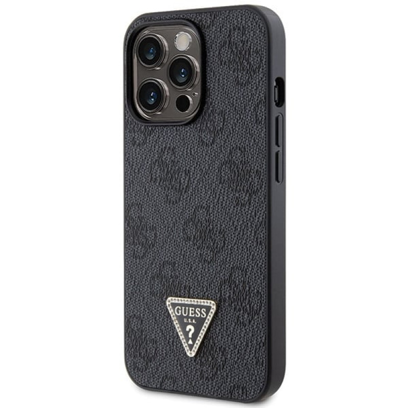 Guess GUHCP13LP4TDSCPK Apple iPhone 13/13 Pro zwarte hardcase, Crossbody 4G Metal Logo