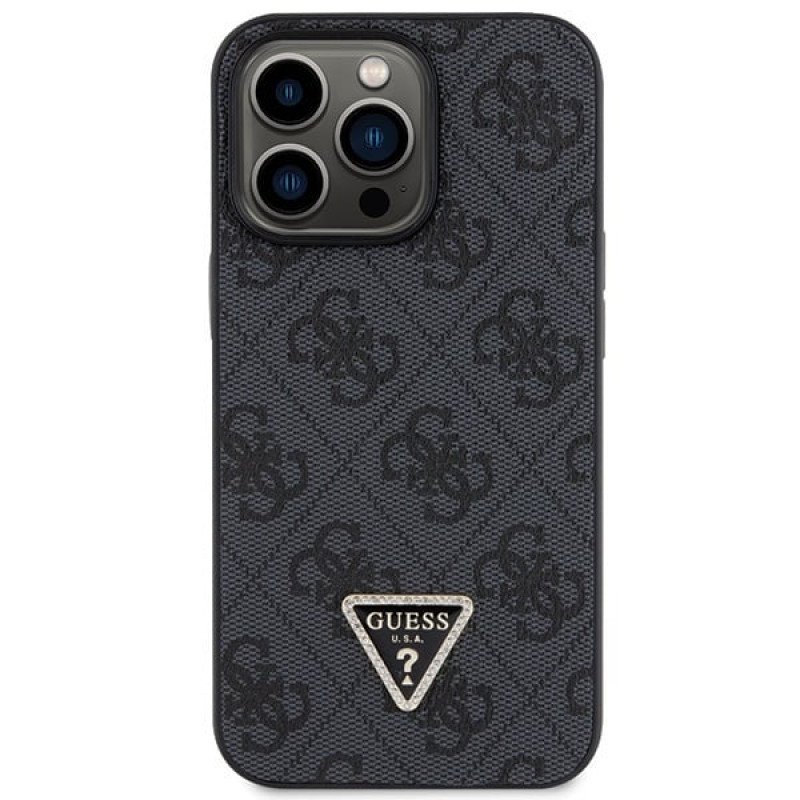 Guess GUHCP13LP4TDSCPK Apple iPhone 13/13 Pro zwarte hardcase, Crossbody 4G Metal Logo