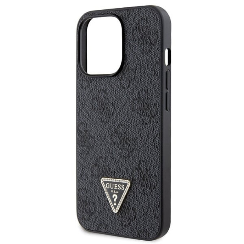 Guess GUHCP13LP4TDSCPK Apple iPhone 13/13 Pro zwarte hardcase, Crossbody 4G Metal Logo