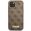 Guess GUHMP14MU4GPRW Apple iPhone 14 Plus / 15 Plus bruine hardcase, 4G Logo Plate, MagSafe
