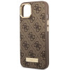 Guess GUHMP14MU4GPRW Apple iPhone 14 Plus / 15 Plus bruine hardcase, 4G Logo Plate, MagSafe