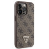 Guess GUHCP13LP4TDSCPW Apple iPhone 13/13 Pro bruine hardcase, Crossbody 4G Metal Logo