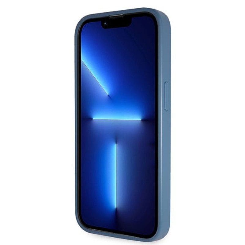 Guess GUHCP14XP4TDSCPB Apple iPhone 14 Pro Max blauwe hardcase, Crossbody 4G Metal Logo