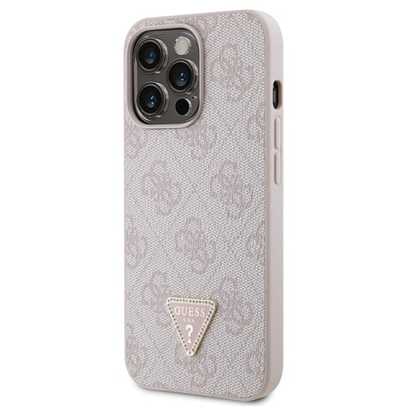 Guess GUHCP13LP4TDSCPP Apple iPhone 13/13 Pro roze hardcase, Crossbody 4G Metal Logo