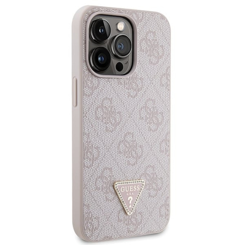 Guess GUHCP13LP4TDSCPP Apple iPhone 13/13 Pro roze hardcase, Crossbody 4G Metal Logo