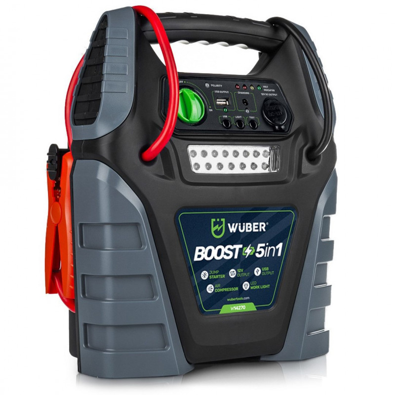 Wuber W14270 5-in-1 booster luchtcompressor met jumpstarter