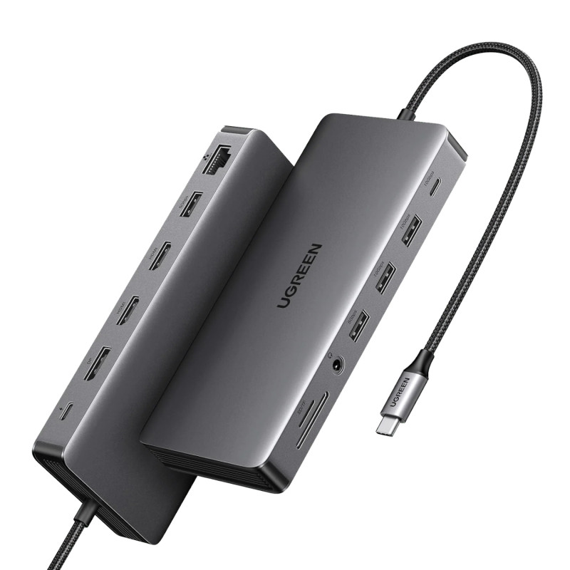 Ugreen Revodok Pro 313 USB-C laptop-dockingstation (15978), UGR1851, 100 W, grijs