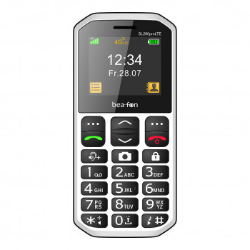 Beafon SL280pro LTE 4G Silver Line groottoetsen-telefoon, zwart-wit