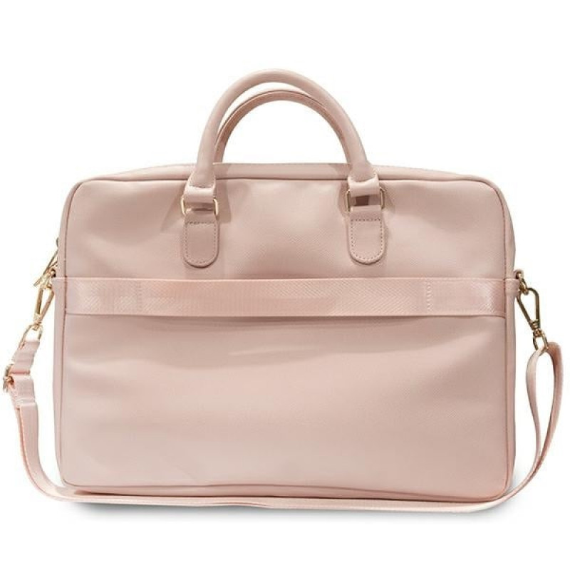 Guess GUCB15ZPGSTEGP 16-inch laptoptas, Triangle 4G, roze