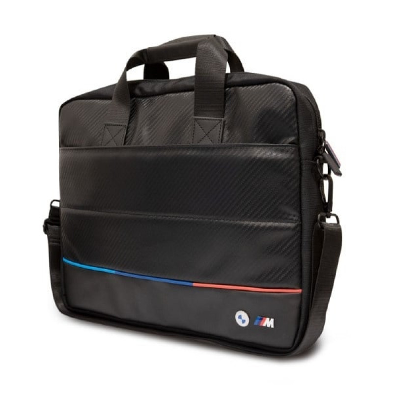 BMW BMCB15PUCARTCBK Laptoptas tot 16 inch, Carbon Tricolor, zwart