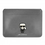 Karl Lagerfeld KLCS14PISFG Sleeve, 13/14 inch, zilver Saffiano Ikonik Karl