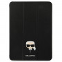 Karl Lagerfeld KLFC11OKHK Book Cover voor Apple iPad Pro 11 2021 3e generatie, zwart Saffiano Karl Head