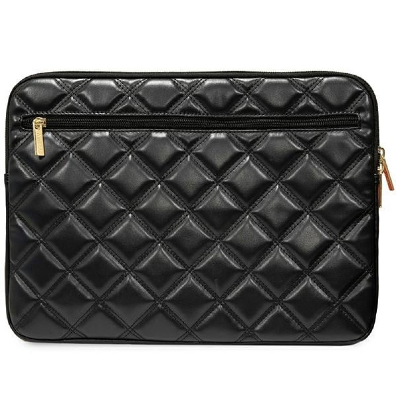Guess GUCS14ZPSQSSGK Laptophoes, 14 inch, Quilted 4G, zwart
