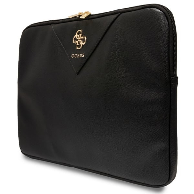 Guess GUCS16ZPGSTEGK ZIP Leather Triangle 4G laptop-hoes 16", zwart