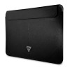 Guess GUCS14PSATLK Saffiano Triangle Logo Laptophoes 13/14", zwart