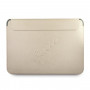 Guess GUCS13PUSASLG Saffiano Script-hoes voor 13" laptop, goud