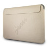 Guess GUCS13PUSASLG Saffiano Script-hoes voor 13" laptop, goud