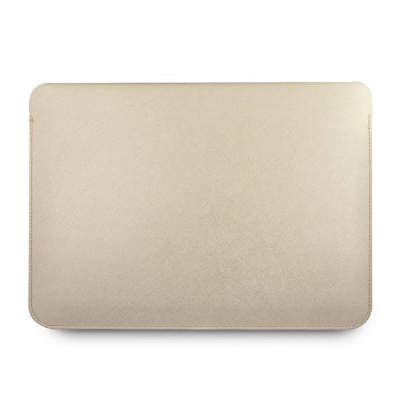 Guess GUCS13PUSASLG Saffiano Script-hoes voor 13" laptop, goud