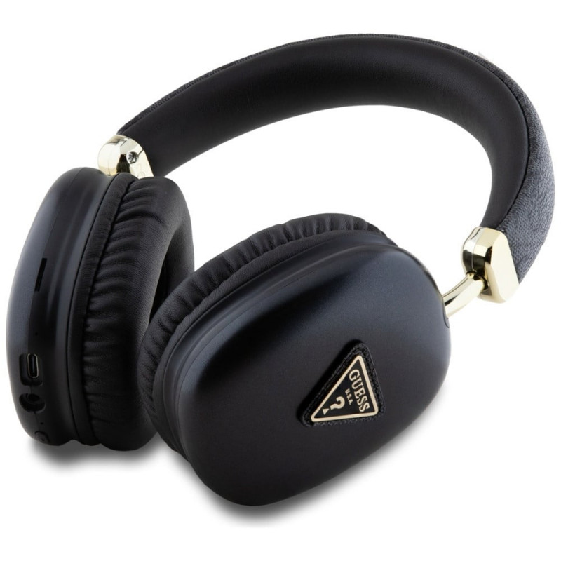 Guess 4G Triangle Logo draadloze over-ear koptelefoon, Bluetooth 5.3, zwart