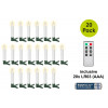 Goobay 75258 draadloze LED-kerstboomkaarsen (20 st.), incl. 20x AAA (LR03), clips, afstandsbediening, timer, dimbaar, warm wit (2600 K)