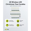 Goobay 75258 draadloze LED-kerstboomkaarsen (20 st.), incl. 20x AAA (LR03), clips, afstandsbediening, timer, dimbaar, warm wit (2600 K)