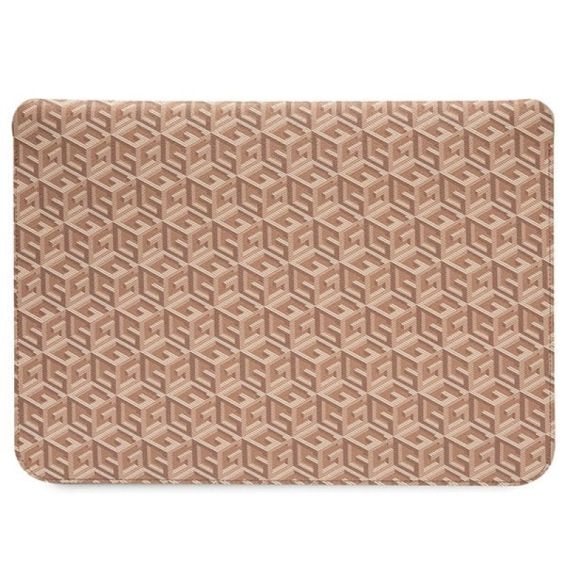 Guess GUCS14HGCFSEW laptop sleeve 14 inch, GCube Stripes, bruin