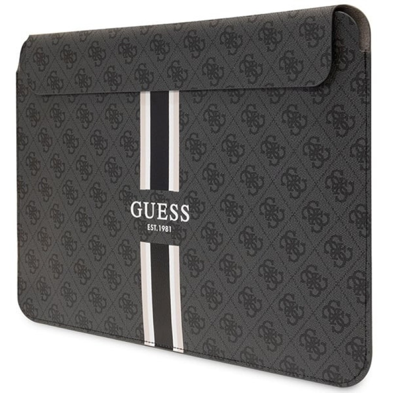 Guess GUCS14P4RPSK laptop hoes 14 inch, 4G Printed Stripes, zwart