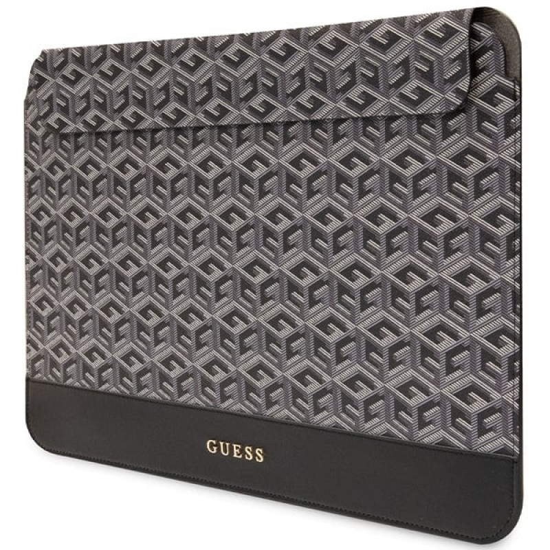 Guess GUCS14HGCFSEK laptop hoes 14 inch, GCube Stripes, zwart