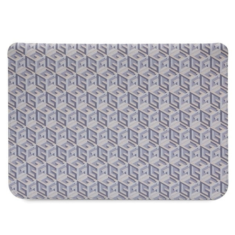 Guess GUCS14HGCFSEB laptophoes 14 inch, GCube Stripes, blauw